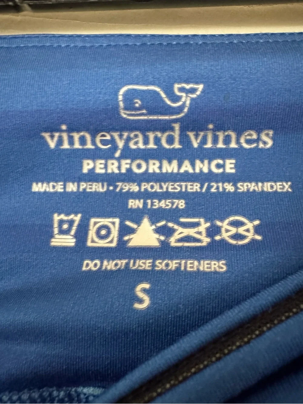 Vineyard Vines Blue Striped Athletic Leggings size small athleisure - Picture 2 of 3